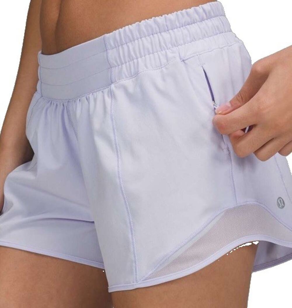 Lululemon High Rise Hotty Hot Shorts White Athletic Running Women's Size 8
